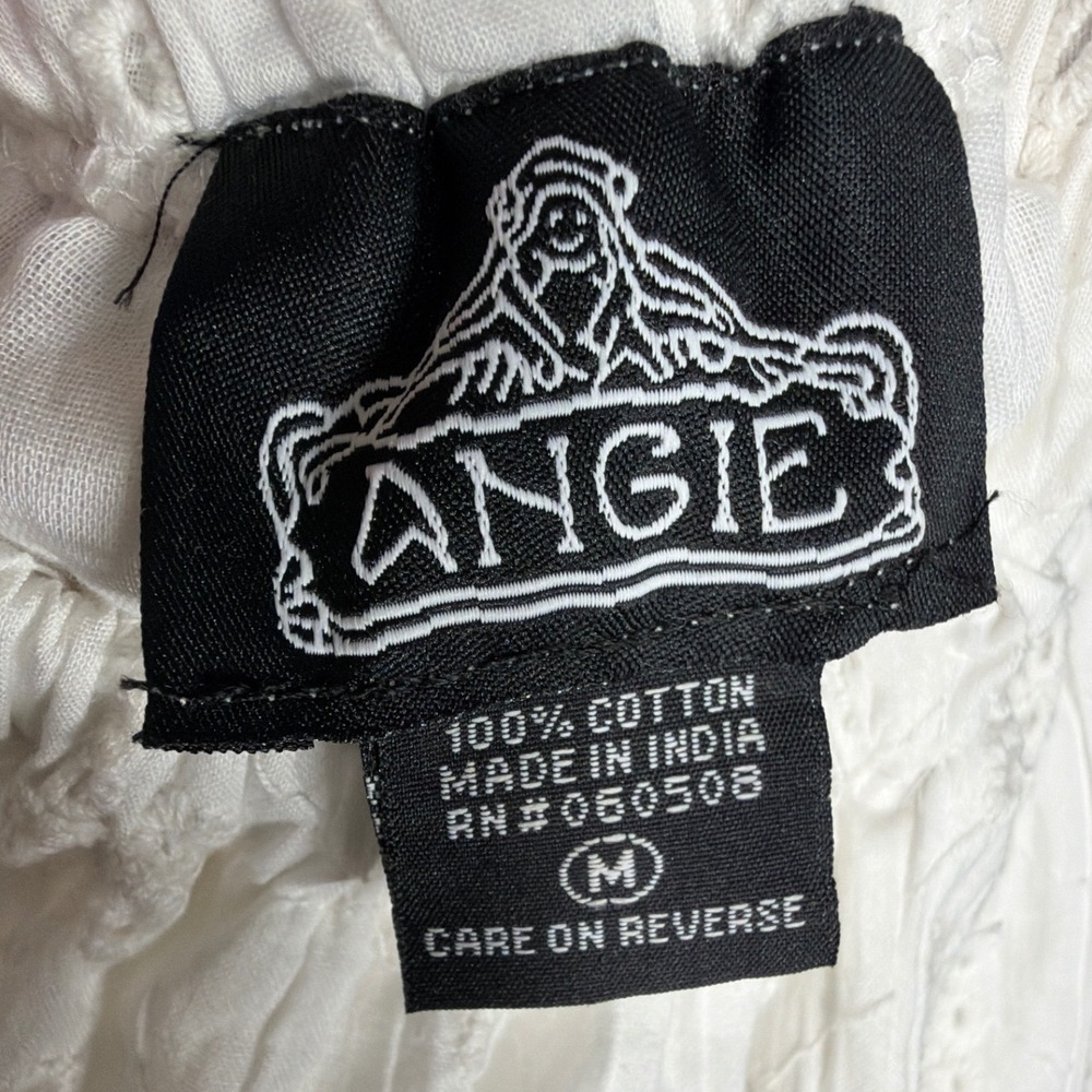 Angie White Eyelet Tiered Sundress Spaghetti Strap Medium - Picture 10 of 10